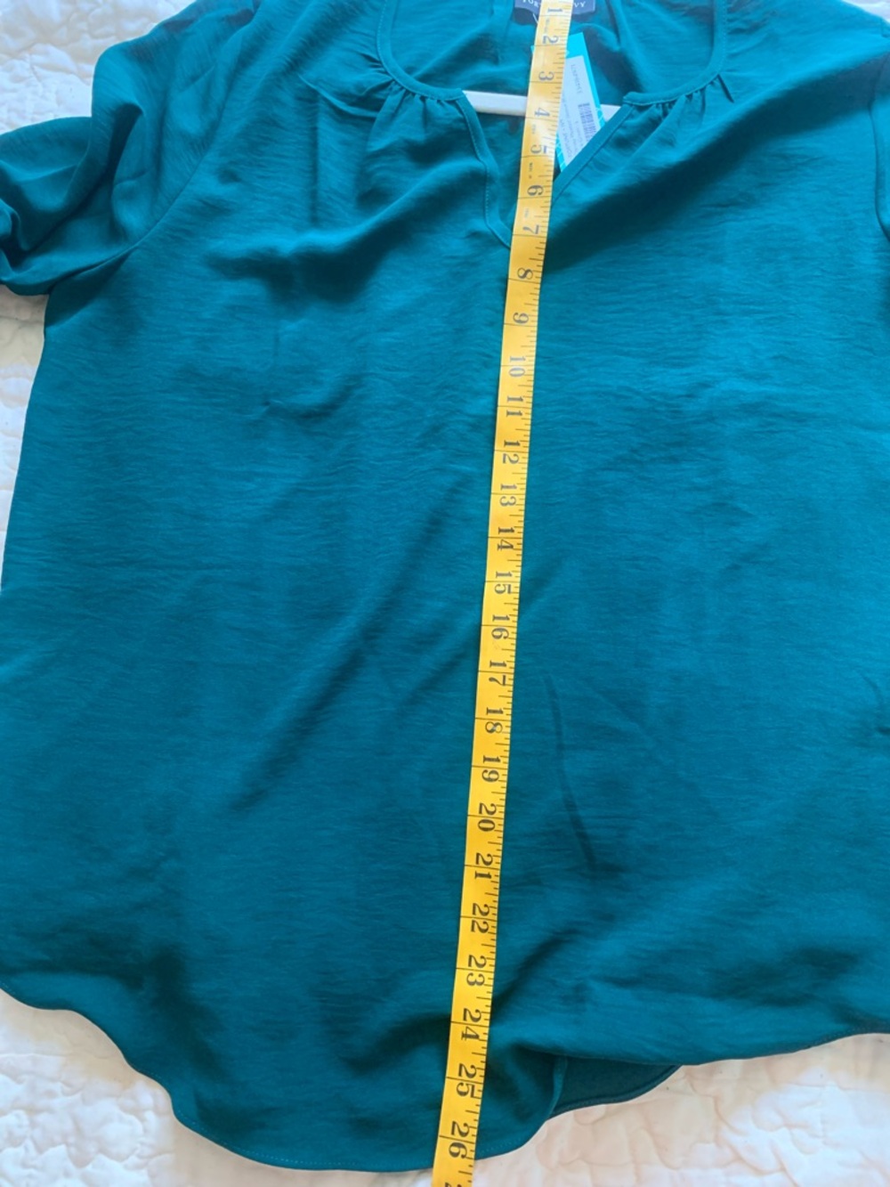 Stitch Fix Fortune + Ivy Chrissy Pleated Sleeve Blouse Dark Green - Picture 7 of 10